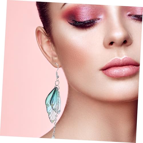 NUOBESTY Schmetterlingsflügel Ohrringe Drachenohrringe Tropfen Ohrringe Blau von NUOBESTY
