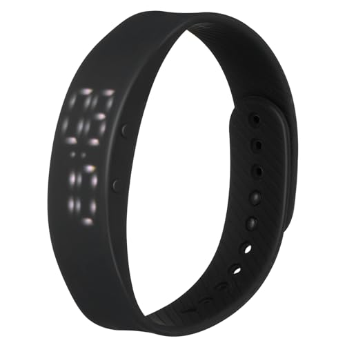 NUOBESTY Smartwatch Fitness Armband Für Herren Und Damen Verstellbares Silikon Armband Led Uhr Mit Schrittzähler Für Sport Und Outdoor Aktivitäten Schwarz von NUOBESTY