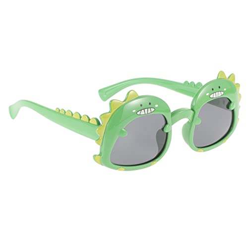 NUOBESTY Sonnenbrille Dinosaurier Design Weiche Grüne Silikonfassung Uv Schutz Leichte Partybrille für Jungen und Mädchen Süße Kawaii Sonnenbrille für Sommer und Strand von NUOBESTY