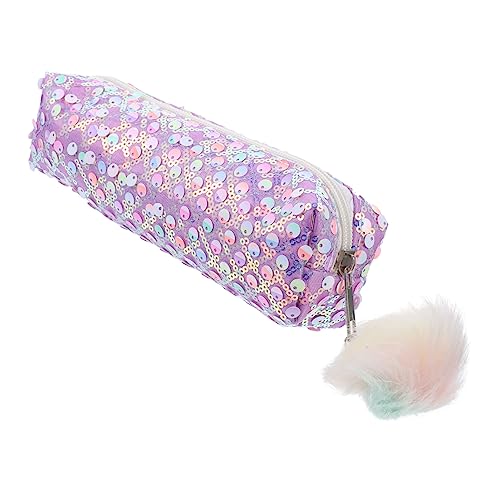 NUOBESTY Glitzer-stiftetui Briefpapierbeutel Kleine Kosmetiktasche Glitzerndes Federmäppchen Schreibwarentasche Glitzer-bleistifttasche Stifthalter Pailletten Mädchen Zubehör Das Haustier von NUOBESTY