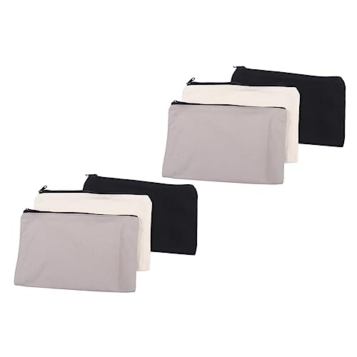 NUOBESTY 6-teiliges Federmäppchen Aus Canvas Mit Reißverschluss – Mehrzweck-schreibwarentasche Zur Aufbewahrung Und Organisation von NUOBESTY