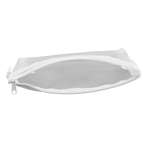 NUOBESTY Federmäppchen Ästhetisch Große Kapazität Netz-stiftetasche Tragbar Weiß Einfach Und Großzügig von NUOBESTY