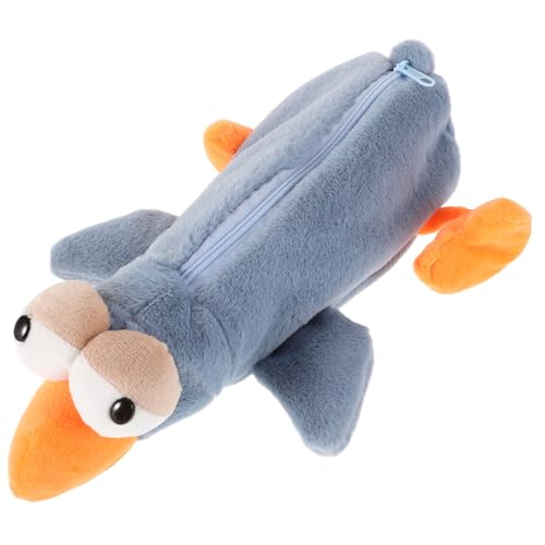 NUOBESTY Weiches Kuscheliges Federmäppchen in Vogel Form Kleines Plüsch stiftemäppchen für Mädchen Leichte Kompakte Schuletui Aufbewahrungstasche für Stifte und Schreibwaren von NUOBESTY