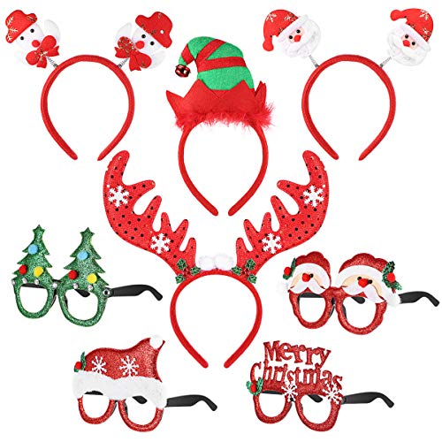 NUOBESTY Weihnachts StirnbäNder Mit Brillen Satz FüR Kinder Weihnachts-FerienkostüM Party Fotoautomaten Requisiten NUOBESTY Weihnachts StirnbäNder Mit Brillen Satz FüR Kinder Weihnachts-FerienkostüM Party Fotoautomaten Requisiten von NUOBESTY