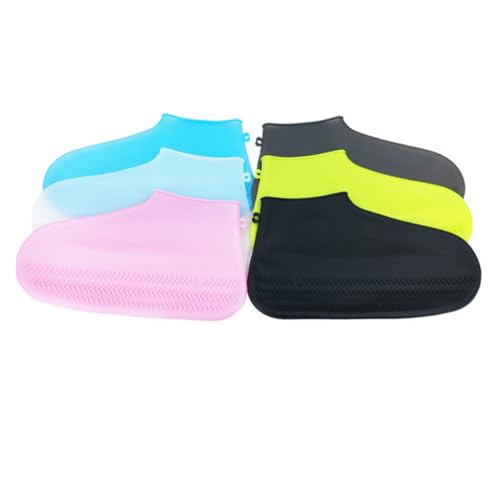 NUOBESTY Wiederverwendbare Silikon Überschuhe rutschfest Schuhüberzieher für Regen Outdoor Running Camping Garten Schwarz von NUOBESTY