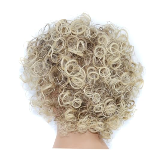 NUOBESTY Kurze Afro-perücke Aus Hitzebeständigem Faserhaar Für Damen Stylische Lockige Kopfbedeckung Für Täglichen Gebrauch Cosplay Und Partys Für Mit Haarproblemen von NUOBESTY