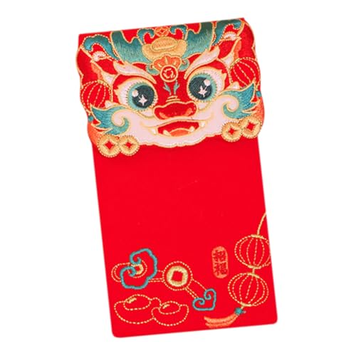 NUOBESTY Rote Umschläge Canvas Chinesischer Stil Neujahr Geldbeutel Rote Päckchen Mit Stickerei Traditionelle Zum Mondjahr von NUOBESTY