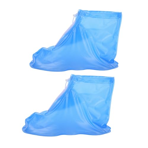 NUOBESTY wasserdichte Schuhüberzieher mit Reißverschluss PVC rutschfest Überschuhe für Herren Damen Outdoor Regen Überschuh Schnell Leicht Tragbar XL von NUOBESTY