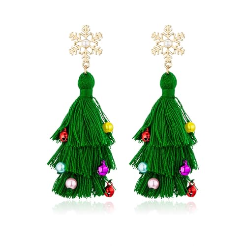 Weihnachtsohrringe, Weihnachtsohrringe Damen, Baumeln Ohrringe, Kreativ Weihnachten Ohrringe, Weihnachts Ohrringe Kinder, Ohrringe für Damen, Weihnachtsdekorationen für Mädchen und Frauen (A) von NUOGUAYI