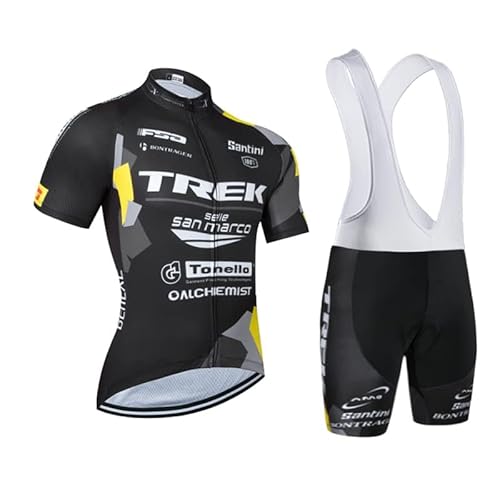 NUOJIA Herren Fahrradtrikot Anzüge Kurzarm Fahrrad Trikot set,Atmungsaktiv Schnell Trocknend Radtrikot，Radtrikot kurzärmliges Set mit 19D-Gel-gepolsterten Shorts von NUOJIA