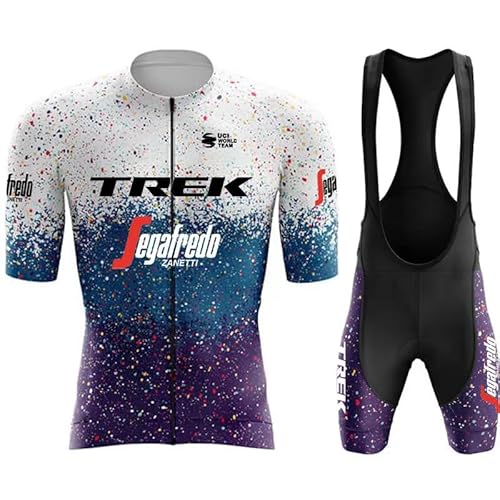 NUOJIA Herren Fahrradtrikot Anzüge Kurzarm Fahrrad Trikot set,Atmungsaktiv Schnell Trocknend Radtrikot，Radtrikot kurzärmliges Set mit 19D-Gel-gepolsterten Shorts von NUOJIA