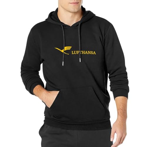 NUOKANG Lufthansa Airline 1954 Logo 3 Pullover Hoody Black XXL von NUOKANG