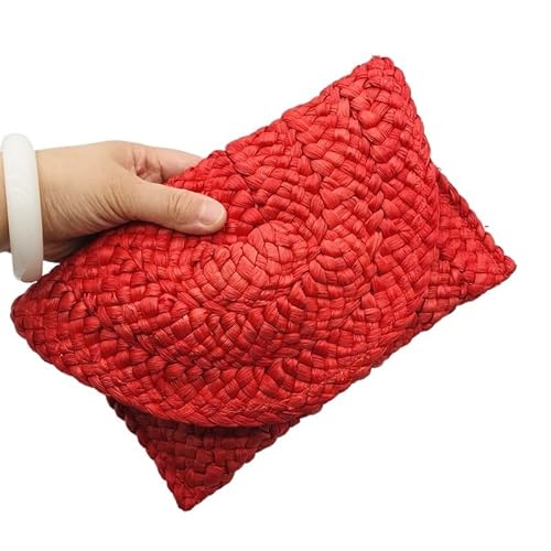 Strohtaschen Damen Damen Stroh Clutch Geldbörsen Umschlag Gewebte Brieftaschen Frauen Geld Telefon Münze Schlüsseltasche Geldbörsen Sommer Strand Taschen Kartenhalter Strohtasche (Color : 6) von NUONUO