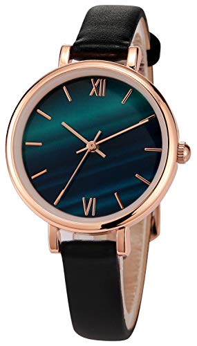 NUOVO Damenuhren Damen Rose Schwarz Lederarmband Uhr Elegante analoge Quarzuhren für Damen… NUOVO Damenuhren Damen Rose Schwarz Lederarmband Uhr Elegante analoge Quarzuhren für Damen… von NUOVO