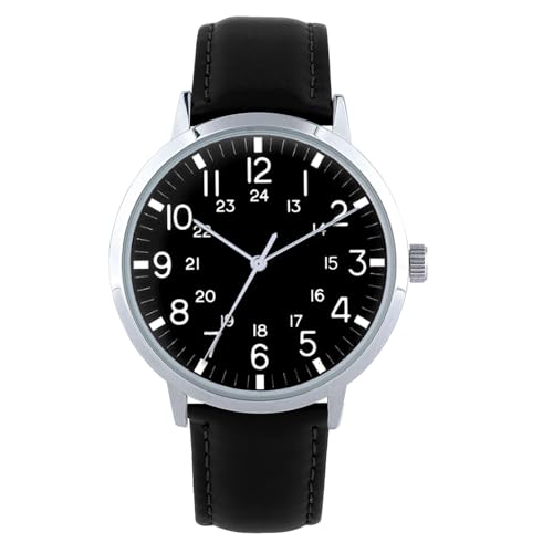 NUOVO Herren Uhr Männer Herrenuhr mit Schwarz Zifferblatt Gepaart mit Klassischem Schwarz Lederarmband Einfache Herren Analog Quarz Uhr Herrenuhr Modische Freizeituhr NUOVO Herren Uhr Männer Herrenuhr mit Schwarz Zifferblatt Gepaart mit Klassischem Schwarz Lederarmband Einfache Herren Analog Quarz Uhr Herrenuhr Modische Freizeituhr von NUOVO