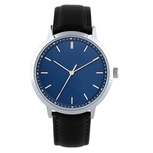 NUOVO Herrenarmbanduhr Klassische, blaues Zifferblatt mit Nieten, schwarzes Lederarmband, für Business und Reisen NUOVO Herrenarmbanduhr Klassische, blaues Zifferblatt mit Nieten, schwarzes Lederarmband, für Business und Reisen von NUOVO