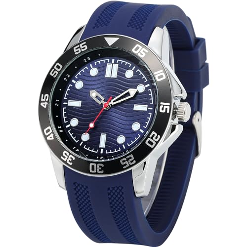 NUOVO Herrenuhr Blauer Quarz Simulierter Silikonarmband Sportuhr 30M wasserdichte Big Face Designer Kleid Armbanduhren Business Arbeitsuhr für Männer Casual Mode Uhr Elegantes Geschenk für Männer NUOVO Herrenuhr Blauer Quarz Simulierter Silikonarmband Sportuhr 30M wasserdichte Big Face Designer Kleid Armbanduhren Business Arbeitsuhr für Männer Casual Mode Uhr Elegantes Geschenk für Männer von NUOVO