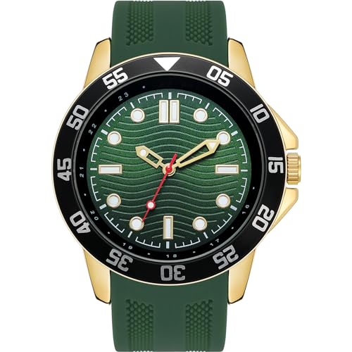 NUOVO Herrenuhr Grüner Quarz Simulierter Silikonarmband Sportuhr 30M wasserdichte Big Face Designer Kleid Armbanduhren Business Arbeitsuhr für Männer Casual Mode Uhr Elegantes Geschenk für Männer NUOVO Herrenuhr Grüner Quarz Simulierter Silikonarmband Sportuhr 30M wasserdichte Big Face Designer Kleid Armbanduhren Business Arbeitsuhr für Männer Casual Mode Uhr Elegantes Geschenk für Männer von NUOVO