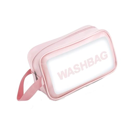 Kulturbeutel, transparent, wasserdicht, Kulturbeutel, Make-up-Tasche mit Reißverschluss, für Männer, Frauen, Kinder, Reisen, Business, rose, S, modisch von NUOYANG