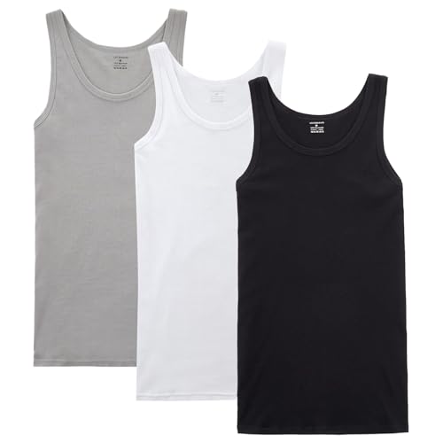 NUOZA Unterhemd Herren Tank Top 3er Pack Feinripp Muskelshirts Baumwolle alle Größen und Farben-Schwarz Weiß Grau,M NUOZA Unterhemd Herren Tank Top 3er Pack Feinripp Muskelshirts Baumwolle alle Größen und Farben-Schwarz Weiß Grau,M von NUOZA