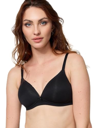 NUR DIE Damen Bügelloser BH Traumweich Atmungsaktiv Frauen Unterwäsche - schwarz - Größe - 80 B von Nur Die