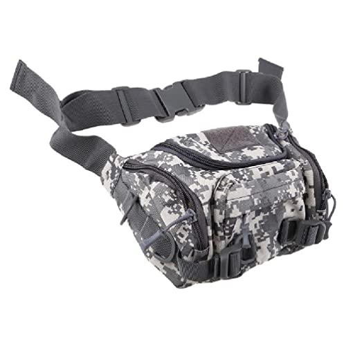 Hüfttasche Bauchtasche Crossbody Schultertasche Outdoor Jagd Wandern Multifunktionale Aufbewahrungstasche Multifunktionale Aufbewahrungstasche, ACU Camouflage von NURCIX