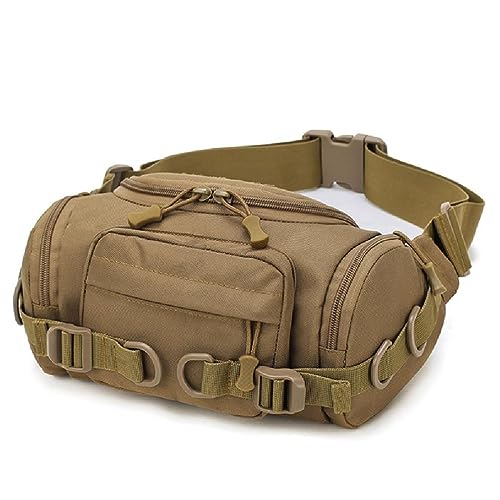 Hüfttasche Bauchtasche Crossbody Schultertasche Outdoor Jagd Wandern Multifunktionale Aufbewahrungstasche Multifunktionale Aufbewahrungstasche, khaki von NURCIX