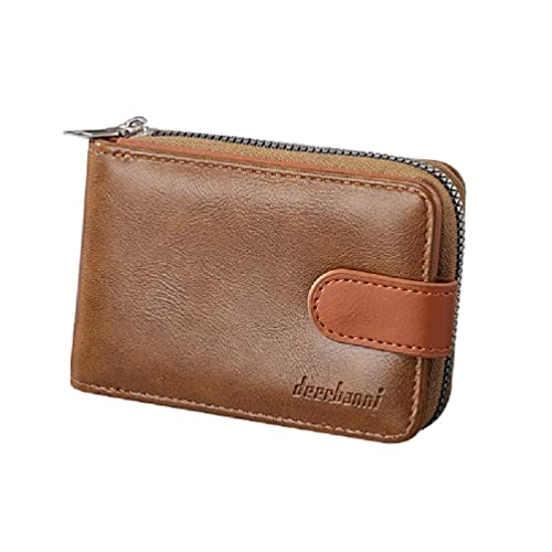 NURCIX Fashion Zipper Wallet Geld Tasche Für Männer PU Leder Casual Kreditkarte Halter Kleingeld Geldbörse Brieftasche Pu Leder Brieftasche von NURCIX