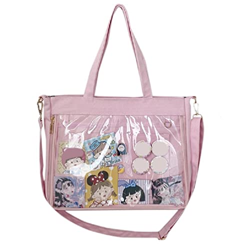 NURCIX Ita Bag Umhängetaschen Frauen Harajuku Japanische Transparent JK Große Kapazität Mädchen Tote Crossbody Klar Ita Tasche Japanische Umhängetasche Männer von NURCIX