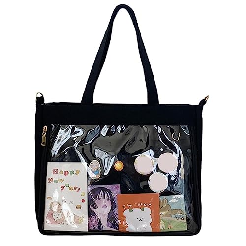 NURCIX Ita Bag Umhängetaschen Frauen Harajuku Japanische Transparent JK Große Kapazität Mädchen Tote Crossbody Klar Ita Tasche Japanische Umhängetasche Männer von NURCIX