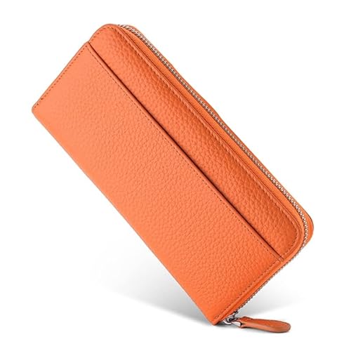 NURCIX Lederbrieftasche Für Damen Und Herren Kreditkarten Clutch Tasche Schwarz/Blau/Braun/Rosa/Weiß/Grau/Grün/Khaki/Orange/Dunkelgrün Karten/dunkelgrün von NURCIX