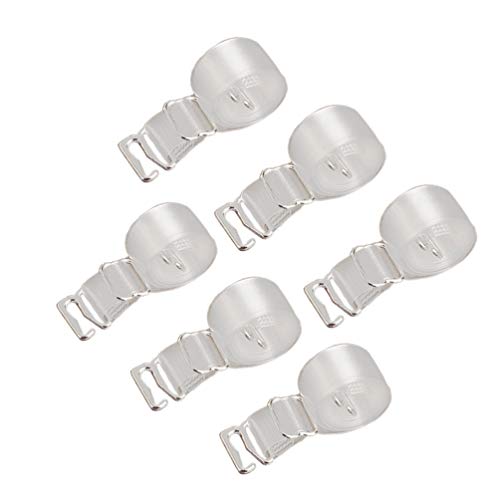 3 Paare BH-Träger Damen Durchsichtig Unsichtbar Transparent Einstellbar Träger Metaller haken Ersatzträger Bra Shoulder Straps 15mm von NUREINSS