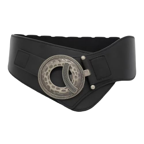 NUREINSS Retro Damen Gürtel Elastisch mit Haken-Design – Perfekt für Mäntel und Jacken für modebewusste Jugendliche Schwarz von NUREINSS