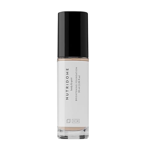 Nutridome - Illuminierende Foundation 30 ml - Hyaluronsäure, Weizenextrakt, Schneckenschleim, Glitzerpartikel, Kaschiert kleine Unvollkommenheiten, Kein Maskeneffekt, Farbe: Elfenbein, Helle Haut von NUTRIDOME