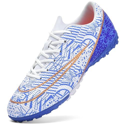 NUTTOPL Fußballschuhe Herren Anti-Rutsch-Spikes Kunstrasen Fussballschuhe Kinder Jungen Outdoor-Training Fußballschuhe Professionelle Turf Fußballschuhe Weiß Blau 47 EU NUTTOPL Fußballschuhe Herren Anti-Rutsch-Spikes Kunstrasen Fussballschuhe Kinder Jungen Outdoor-Training Fußballschuhe Professionelle Turf Fußballschuhe Weiß Blau 47 EU von NUTTOPL