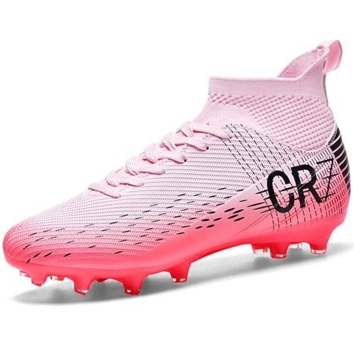 NUTTOPL Fußballschuhe Herren Professionelle Fussballschuhe Kunstrasen Jugendliche Athletics Trainingsschuhe Outdoor Sport Football Schuhe Rosa 35 EU von NUTTOPL
