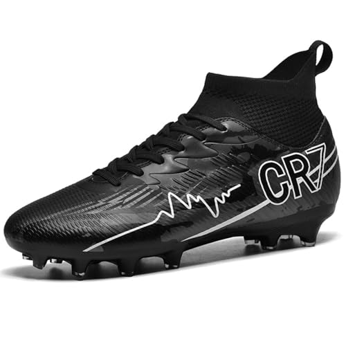NUTTOPL Fußballschuhe Herren Professionelle Fussballschuhe Kunstrasen Jugendliche Athletics Trainingsschuhe Outdoor Sport Football Schuhe Schwarz 39 EU von NUTTOPL