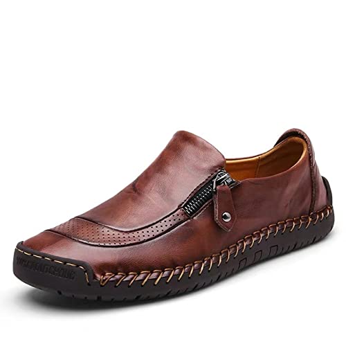 NUURO Mokassins Für Herren Freizeitschuhe Herren Schuhe Comfort Halbschuhe Bootsschuhe Flache Fahrende Schuhe,Braun,47 EU von NUURO