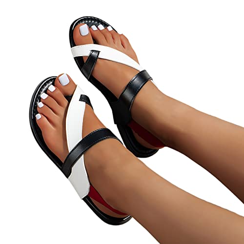 NUUROO Sandalen Damen Sommer,Damen sandalen Orthopädische Flip Flops Zehentrenner Mit Absatz mit gummiband Sommer Bequeme Casual Freizeit Freizeitsandale sandalen mädchen Sommerschuhe von NUUROO