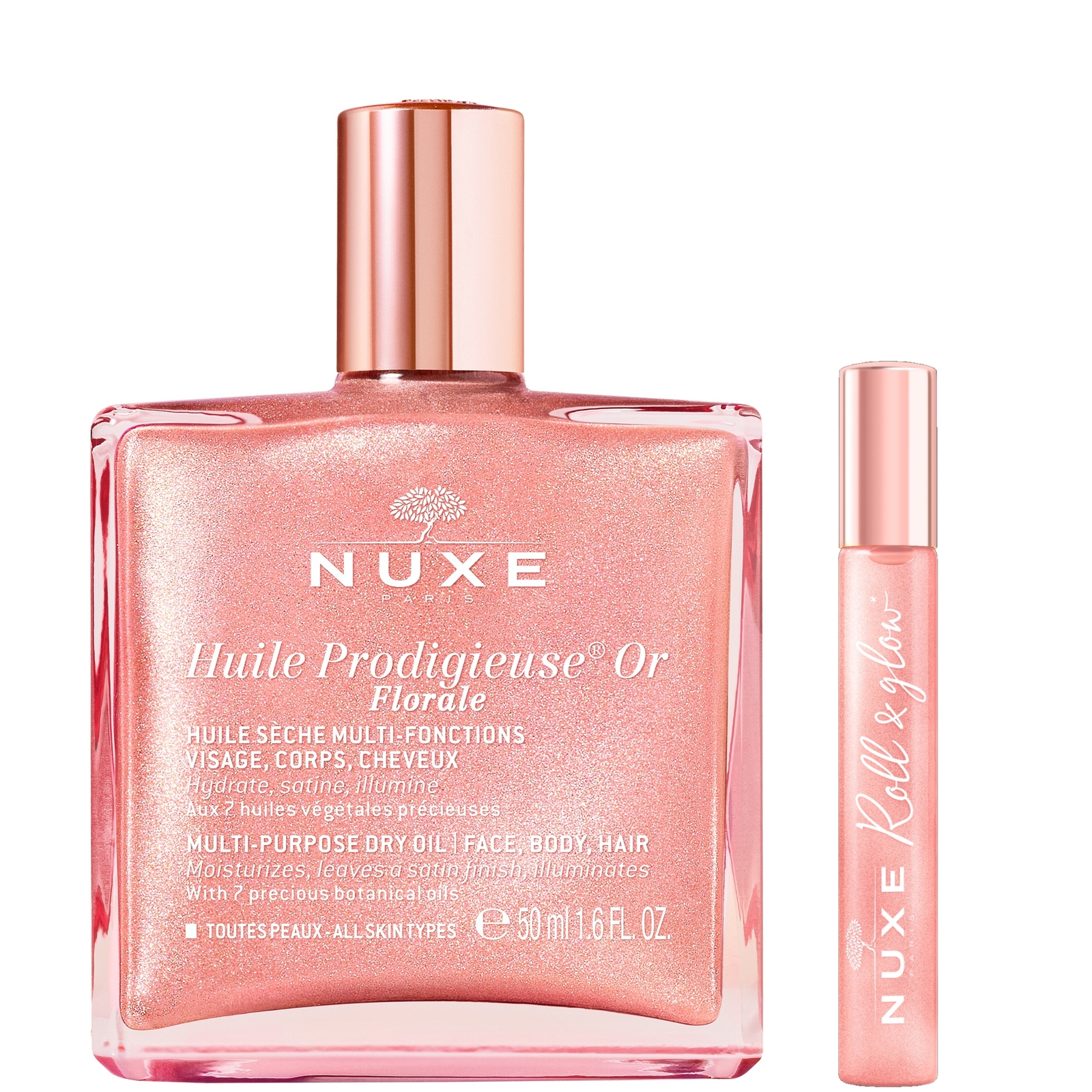 NUXE Huile Prodigieuse Shimmering Florale Multi Purpose Dry Oil 50ml & Roll On NUXE Huile Prodigieuse Shimmering Florale Multi Purpose Dry Oil 50ml & Roll On von NUXE