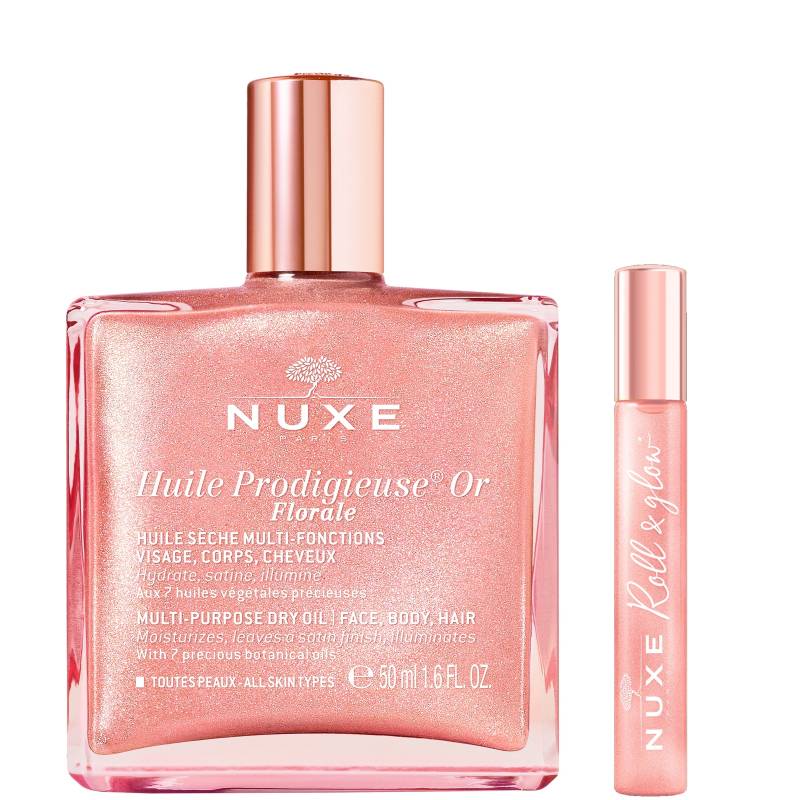 NUXE Huile Prodigieuse Shimmering Florale Multi Purpose Dry Oil 50ml & Roll On von NUXE