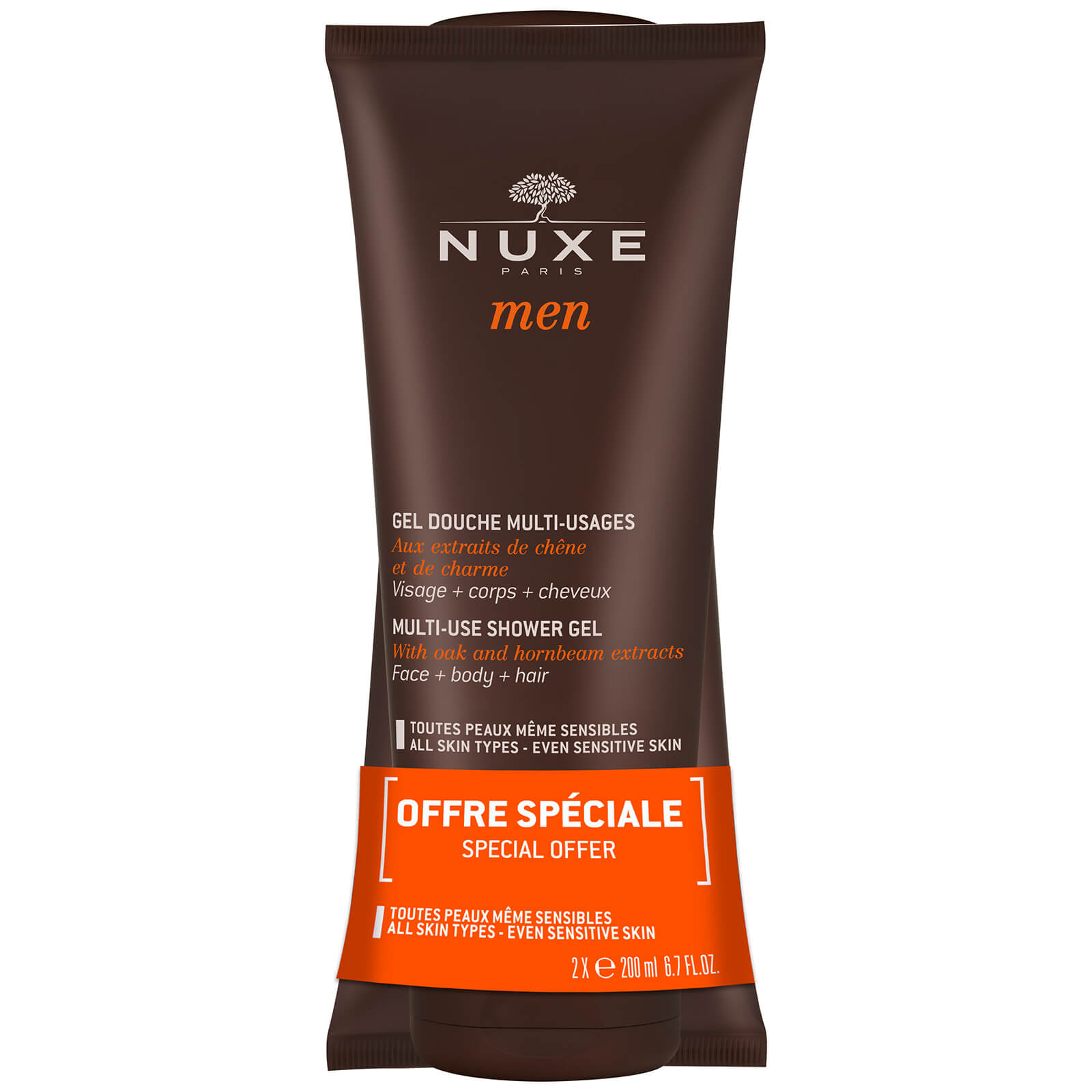 NUXE Men's Shower Gel Duo 200ml von NUXE