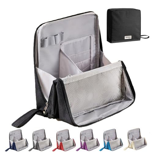 NUXMAW Doresty Make-up-Tasche, Stehende Make-up-Tasche, tragbar, große Kapazität, wasserdicht, vertikal, Kosmetik-Organizer mit Fächern, Oxford-Tuch, Kulturbeutel für Reisen, Zuhause oder Büro NUXMAW Doresty Make-up-Tasche, Stehende Make-up-Tasche, tragbar, große Kapazität, wasserdicht, vertikal, Kosmetik-Organizer mit Fächern, Oxford-Tuch, Kulturbeutel für Reisen, Zuhause oder Büro von NUXMAW