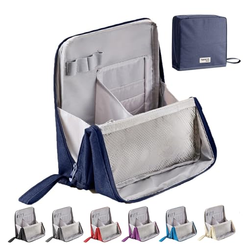 NUXMAW Doresty Make-up-Tasche, Stehende Make-up-Tasche, tragbar, große Kapazität, wasserdicht, vertikal, Kosmetik-Organizer mit Fächern, Oxford-Tuch, Kulturbeutel für Reisen, Zuhause oder Büro NUXMAW Doresty Make-up-Tasche, Stehende Make-up-Tasche, tragbar, große Kapazität, wasserdicht, vertikal, Kosmetik-Organizer mit Fächern, Oxford-Tuch, Kulturbeutel für Reisen, Zuhause oder Büro von NUXMAW