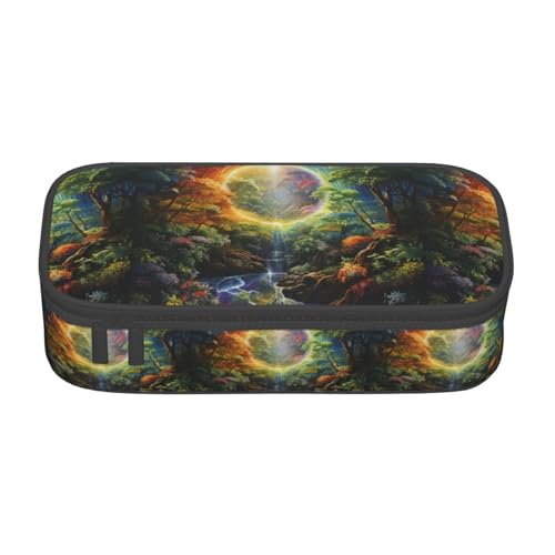 NUYFVG Federmäppchen aus Oxford-Stoff mit Lebensbaum-Motiv, mit mehreren Fächern, ideal für Reisen oder Büro von NUYFVG