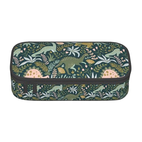 NUYFVG Federmäppchen aus Oxford-Stoff mit niedlichem Dinosaurier-Druck, mit mehreren Fächern, ideal für Reisen oder Büro von NUYFVG