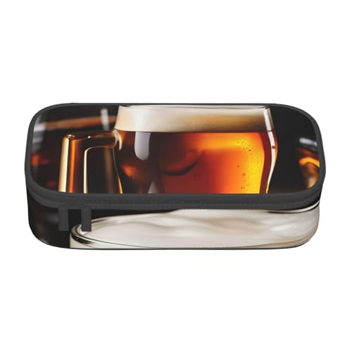 NUYFVG Federmäppchen mit Bierdruck, 21,6 x 5,1 x 9,4 cm, Stil für Stifte, Bleistifte, kleine Gegenstände, Schwarz, Einheitsgröße NUYFVG Federmäppchen mit Bierdruck, 21,6 x 5,1 x 9,4 cm, Stil für Stifte, Bleistifte, kleine Gegenstände, Schwarz, Einheitsgröße von NUYFVG