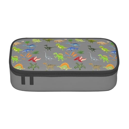NUYFVG Federmäppchen mit Cartoon-Dinosaurier-Bildern, 21,6 x 5,1 x 9,4 cm, multifunktionale Aufbewahrungstasche, Schüler von NUYFVG
