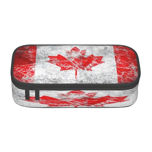 NUYFVG Federmäppchen mit Retro-Flagge von Kanada, großes Fassungsvermögen, tragbare, leichte Schreibwarenbox von NUYFVG