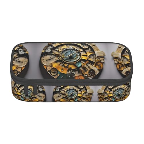 NUYFVG Federmäppchen mit Uhr-Kunstdruck, großes Fassungsvermögen, bietet Platz für Stifte, Bleistifte und kleines Zubehör NUYFVG Federmäppchen mit Uhr-Kunstdruck, großes Fassungsvermögen, bietet Platz für Stifte, Bleistifte und kleines Zubehör von NUYFVG